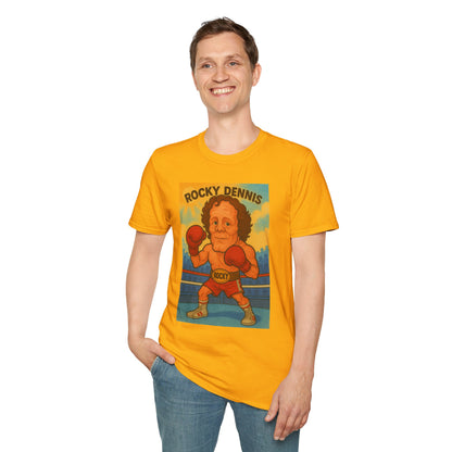 Rocky Dennis The Mask Rocky Mashup T-Shirt, Funny Movie Crossover Tee, Rocky Balboa Gift Shirt, Unisex Softstyle Top