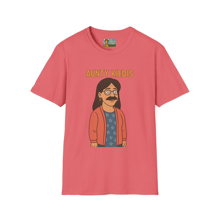 Aunty Kiedis funny wordplay Anthony Kiedis from Red Hot Chili Peppers reimagined as someone's beloved aunt.