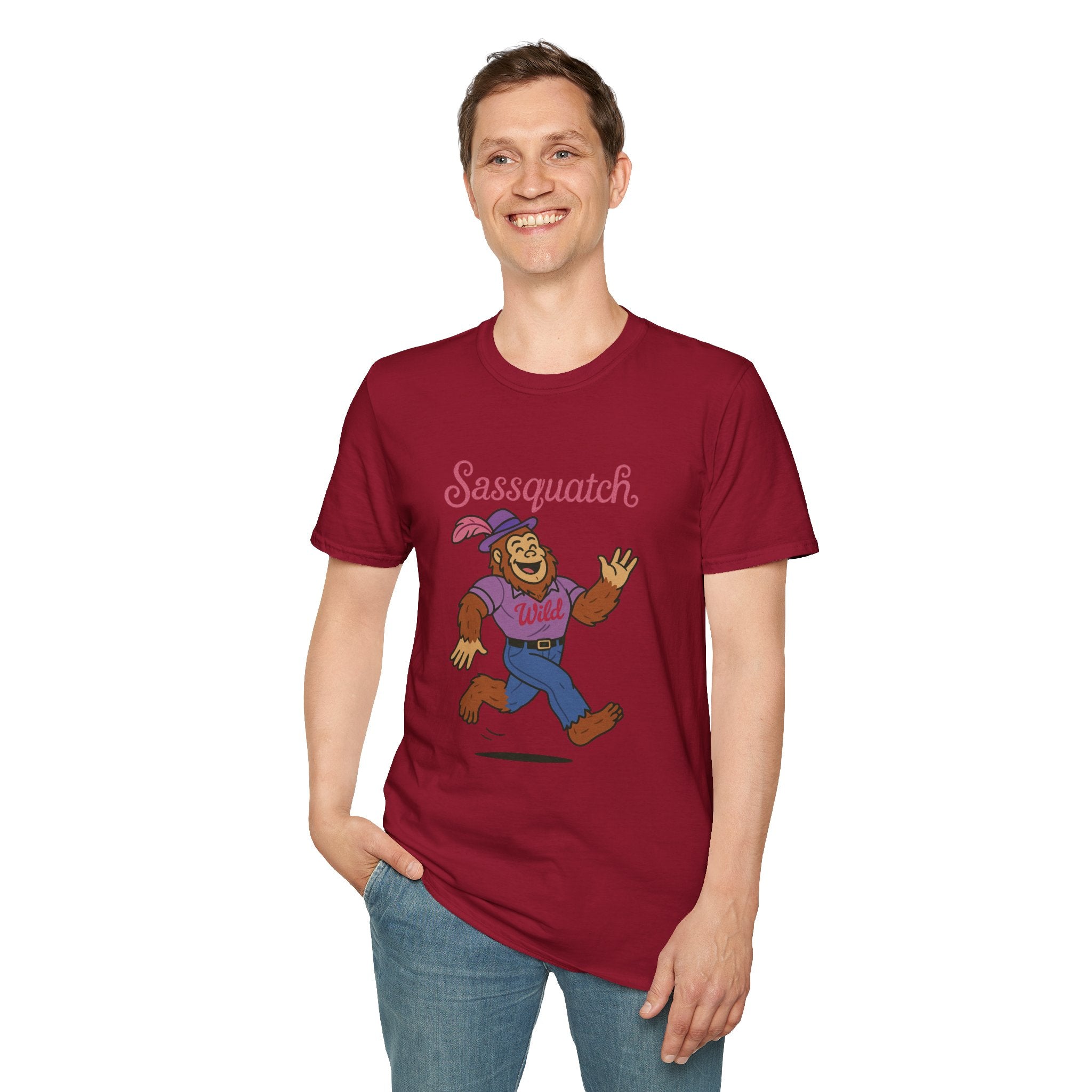 Sassquatch Unisex T-Shirt, Funny Sasquatch Shirt with Sassy Flair, Comedy Parody Tee, Wordplay Design, Bigfoot Graphic Shirt