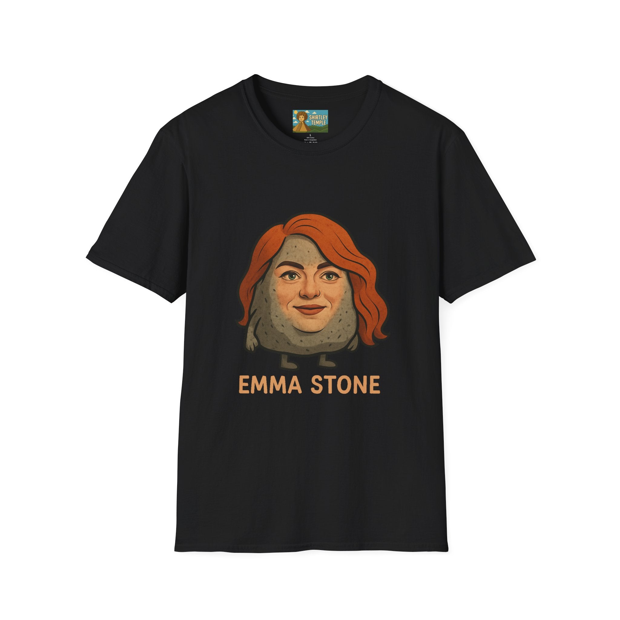 Emma Stone funny shirt wordplay pun actress and an actual stone mashup