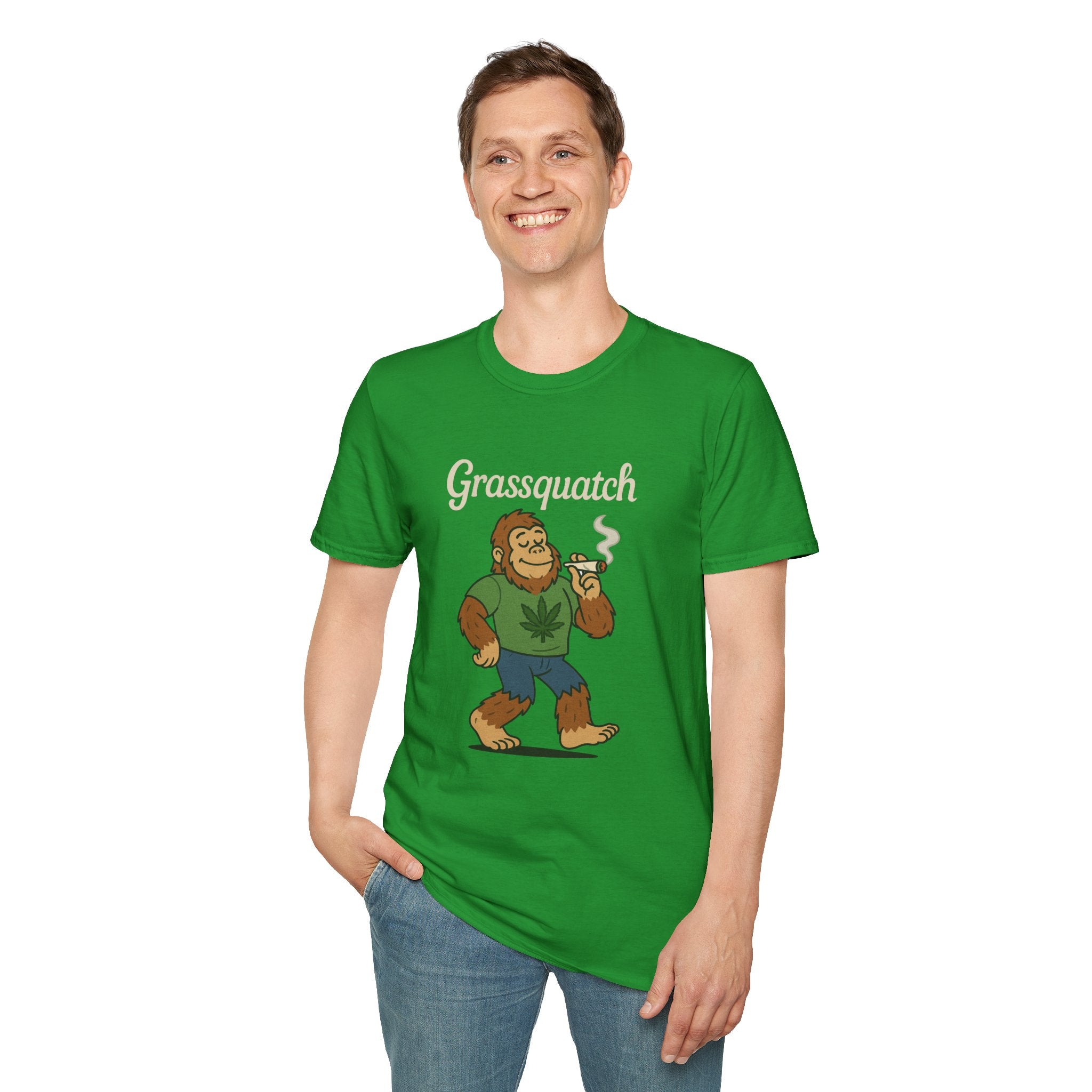 Grassquatch funny shirt mashup sasquatch and a stoner