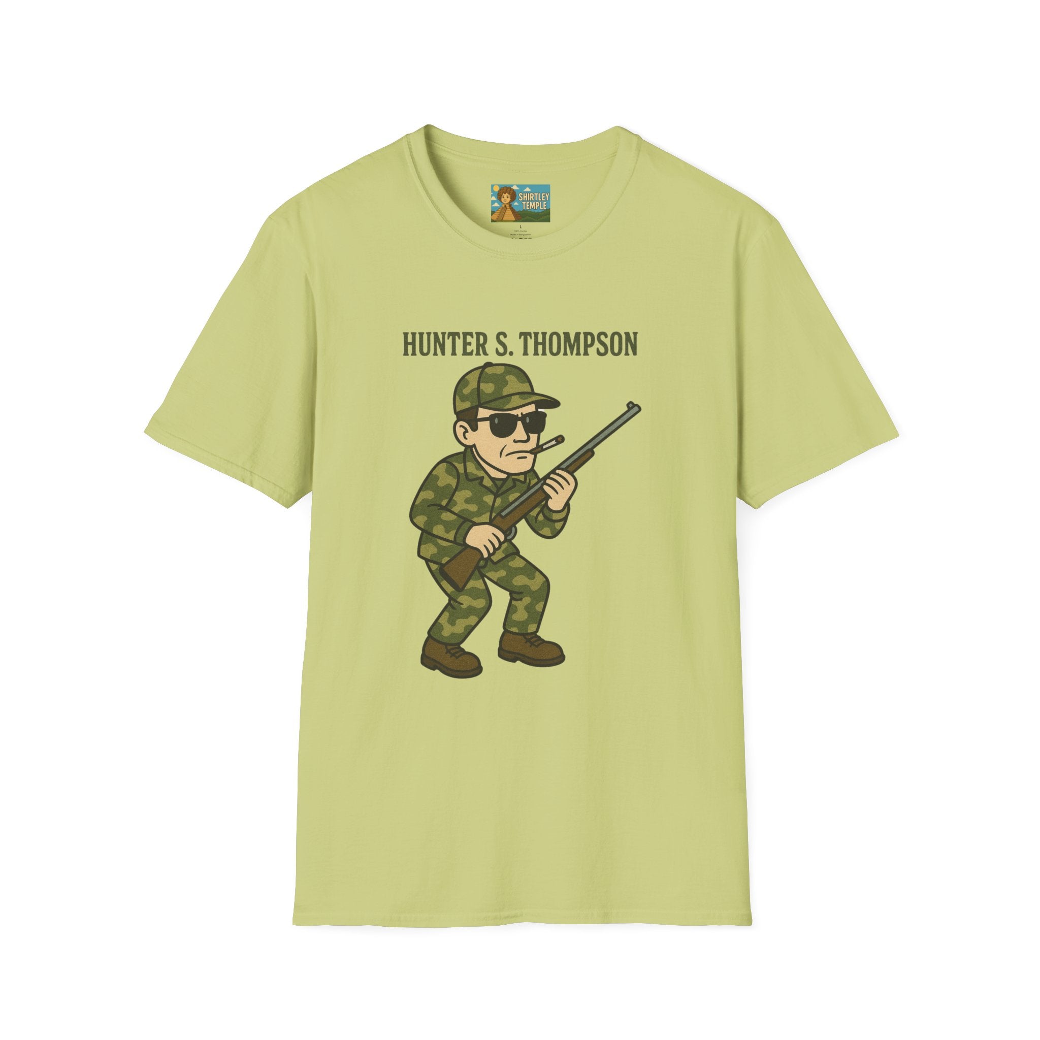 Hunter S Thompson Funny Shirt, Parody Apparel, Comedy Tribute Mashup Pun Unisex Softstyle T-Shirt