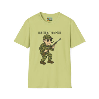 Hunter S Thompson Funny Shirt, Parody Apparel, Comedy Tribute Mashup Pun Unisex Softstyle T-Shirt