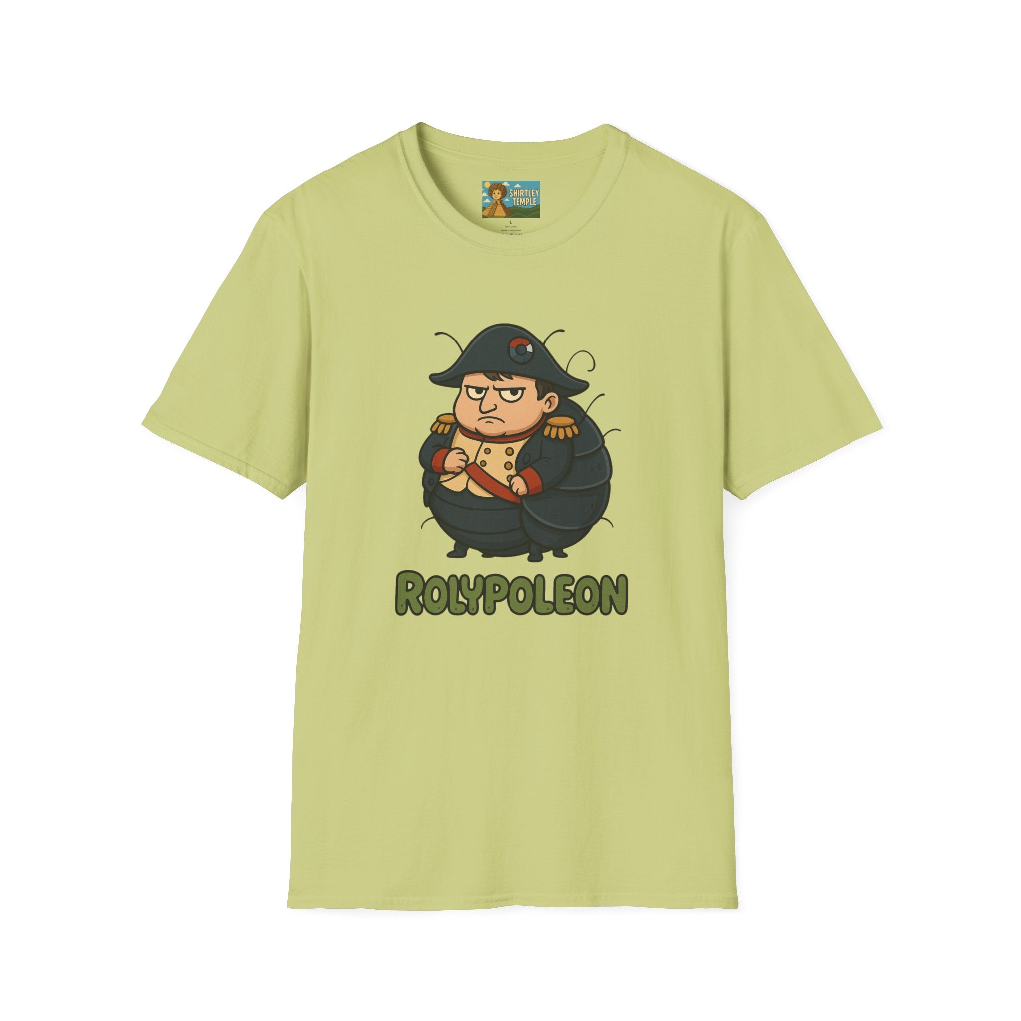 Rolypoleon Funny Shirt Mashup Parody Unisex Softstyle T-Shirt, Roly Poly and Napoleon Comedy Wordplay Tee, Humorous Graphic Tee, Novelty