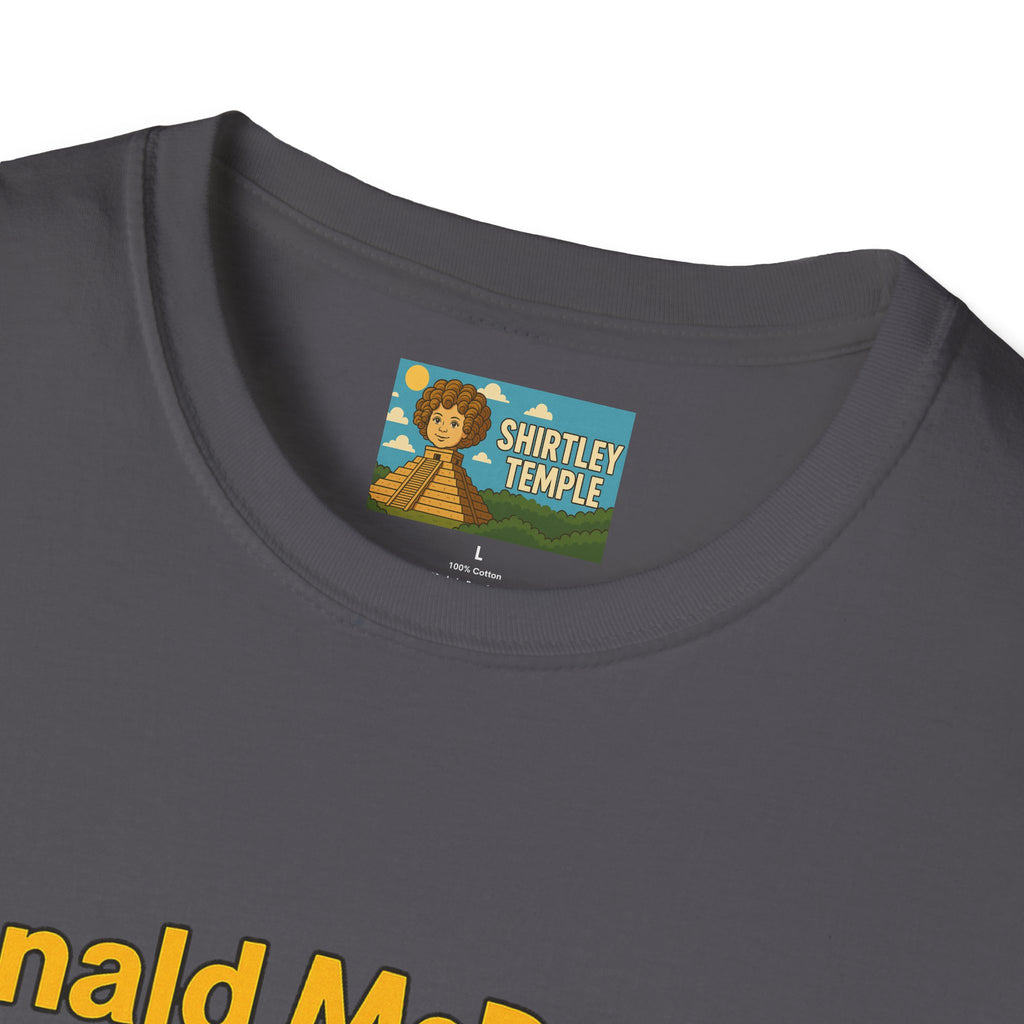 Donald McDonald Mashup T-Shirt, Trump Parody Tee, Funny Fast Food Shirt, Unisex Softstyle Top, Political Humor Gift