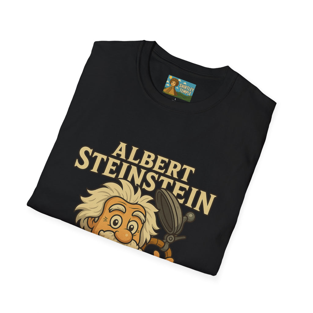 Albert Steinstein Unisex T-Shirt, Pun Beer Stein Science Tee, Gift for Nerds, Math Teacher Shirt, Physics Student Apparel