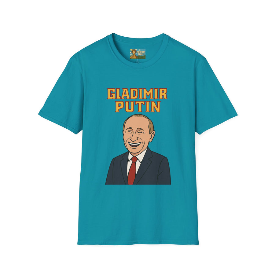 Gladimir Putin funny shirt wordplay vladimir putin being glad