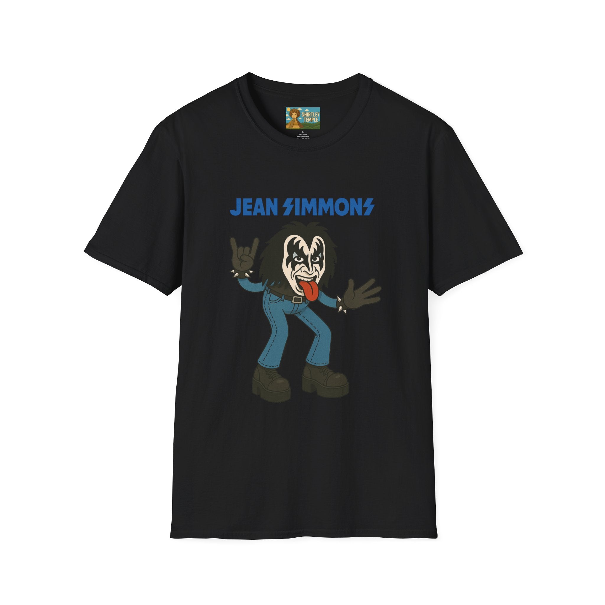 Jean Simmons Funny Shirt Mashup Tribute Parody Pun Rockstar Softstyle T-Shirt, Unisex Tee, Graphic Tee, Music Lover Gift, Jeans Lover Shirt,