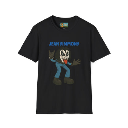 Jean Simmons Funny Shirt Mashup Tribute Parody Pun Rockstar Softstyle T-Shirt, Unisex Tee, Graphic Tee, Music Lover Gift, Jeans Lover Shirt,