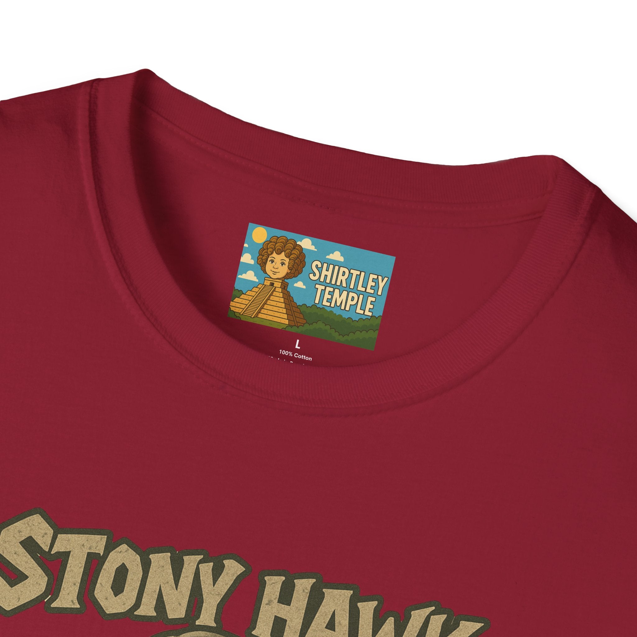 Stony Hawk Unisex T-Shirt, Skateboard Legend Parody Tee, Statue Wordplay Shirt, Funny Skater Gift, Skateboarding Fan Top