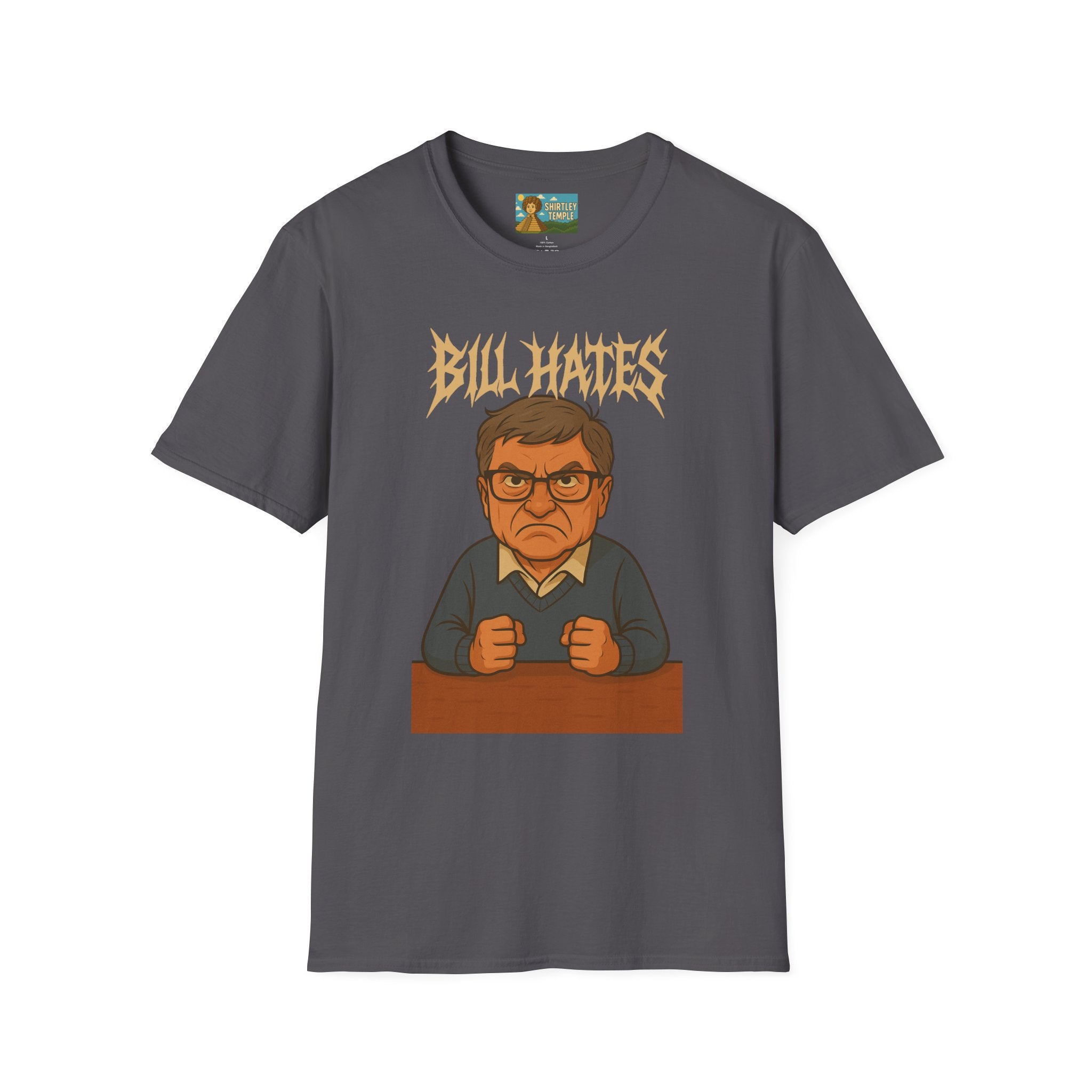 Bill Hates funny shirt parody apparel comedy tribute bill gates as a hateful person