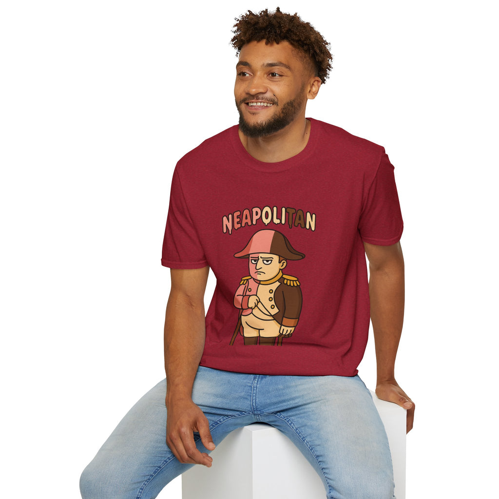 Neapolitan funny mashup shirt, Napoleon Bonaparte Ice Cream Parody Tshirt, Comedy Mashup Tee, Softstyle Unisex Top, Humorous Graphic Tee