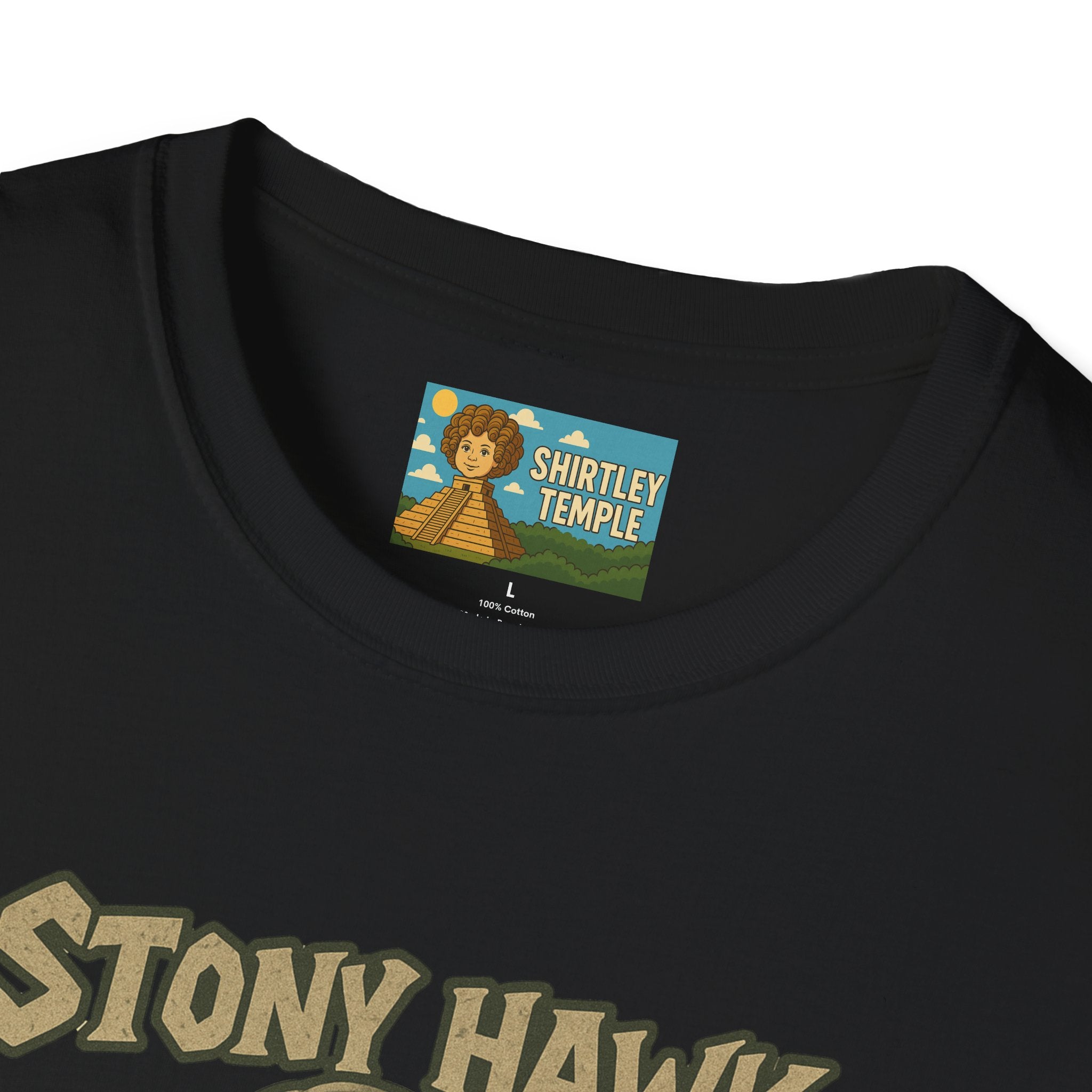 Stony Hawk Unisex T-Shirt, Skateboard Legend Parody Tee, Statue Wordplay Shirt, Funny Skater Gift, Skateboarding Fan Top