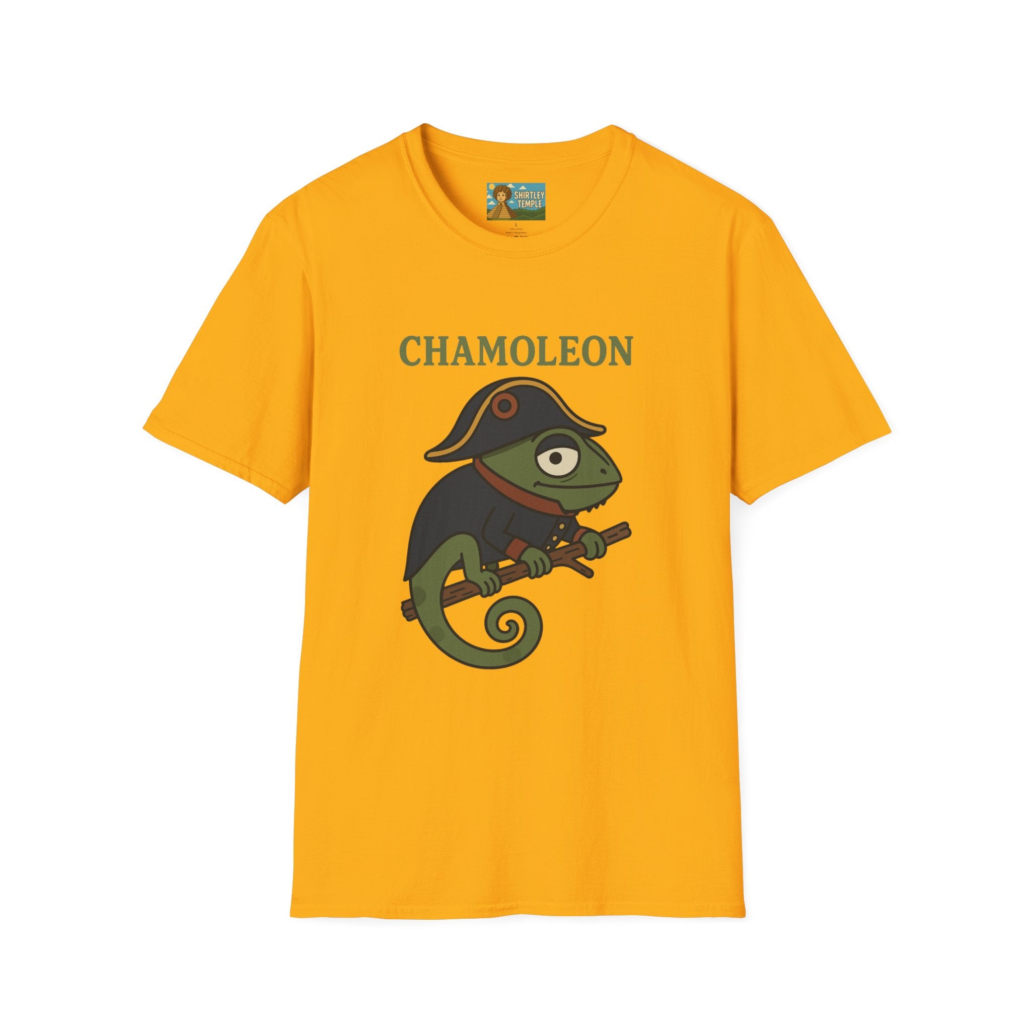 Chamoleon Funny Wordplay Parody Unisex T-Shirt, Napoleon Bonaparte Chameleon Tee Shirt Apparel