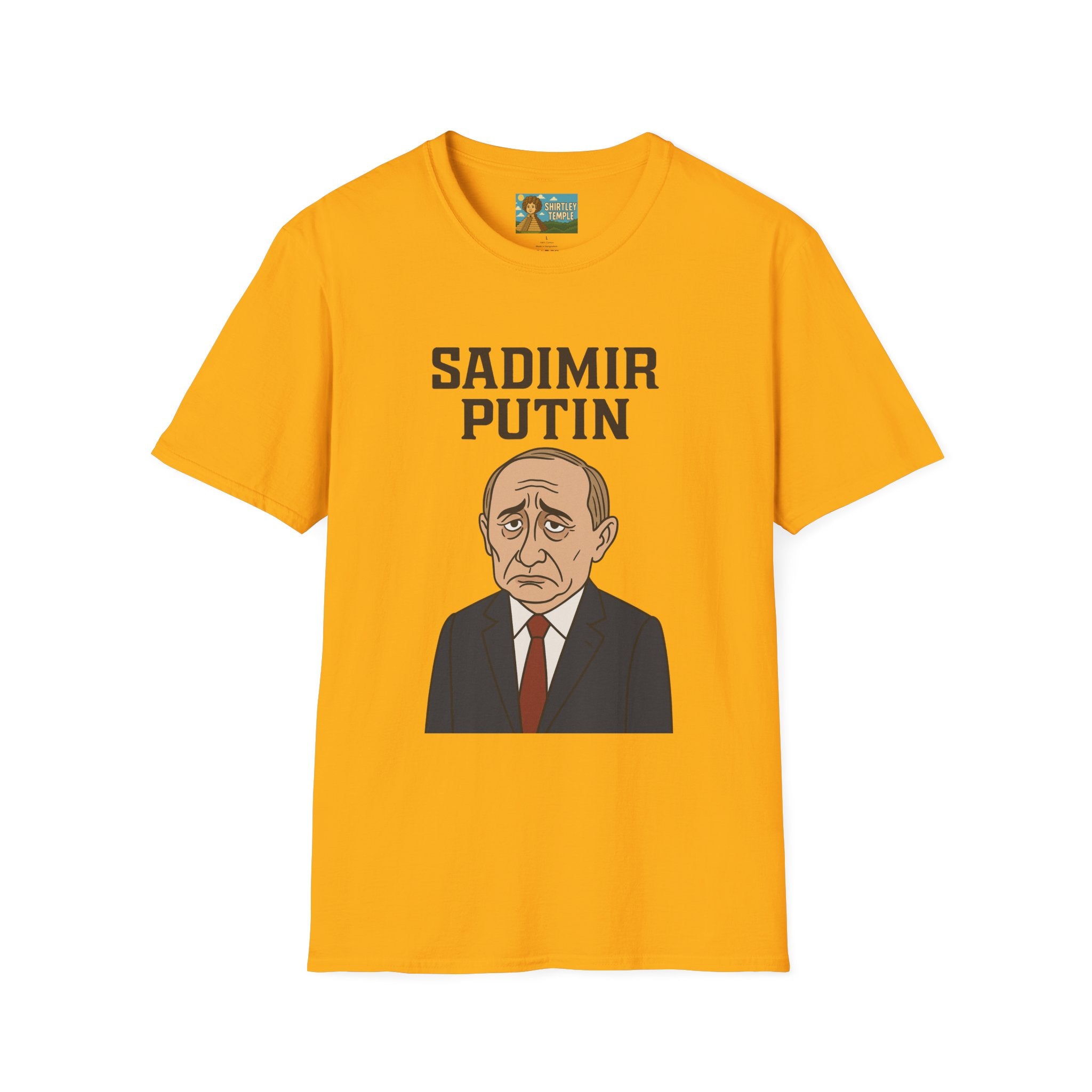 Sadimir Putin Funny T-Shirt, Vladimir Putin Parody Tee, Sad Person Comedy Shirt, Wordplay Humor Top