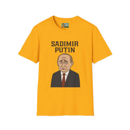Sadimir Putin Funny T-Shirt, Vladimir Putin Parody Tee, Sad Person Comedy Shirt, Wordplay Humor Top