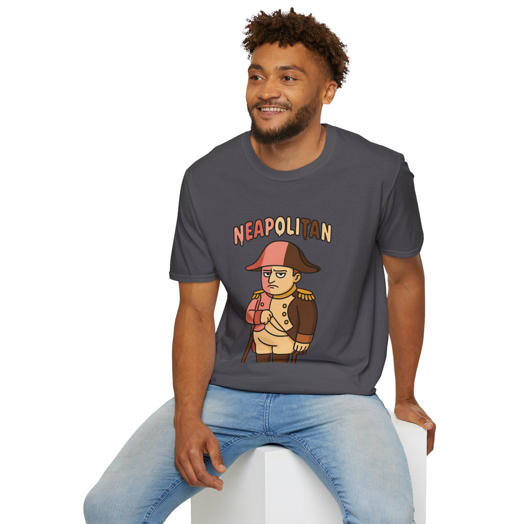 Neapolitan funny mashup shirt, Napoleon Bonaparte Ice Cream Parody Tshirt, Comedy Mashup Tee, Softstyle Unisex Top, Humorous Graphic Tee