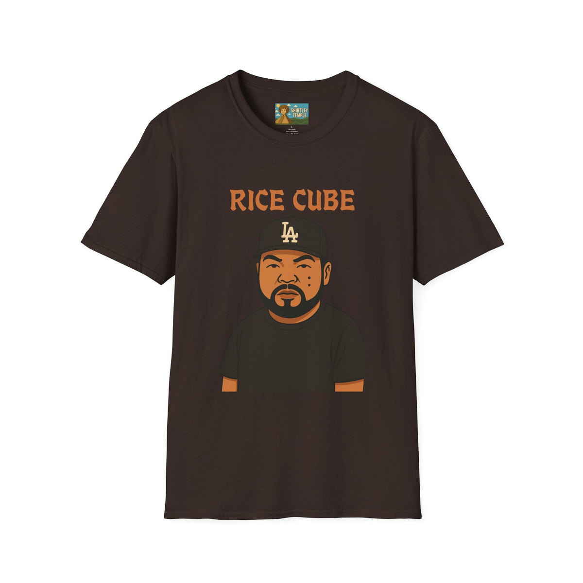 Rice Cube Funny T-Shirt, Ice Cube Asian Parody Shirt, Wordplay Tee, Hip-Hop Music Fan Gift, Unisex Softstyle Top
