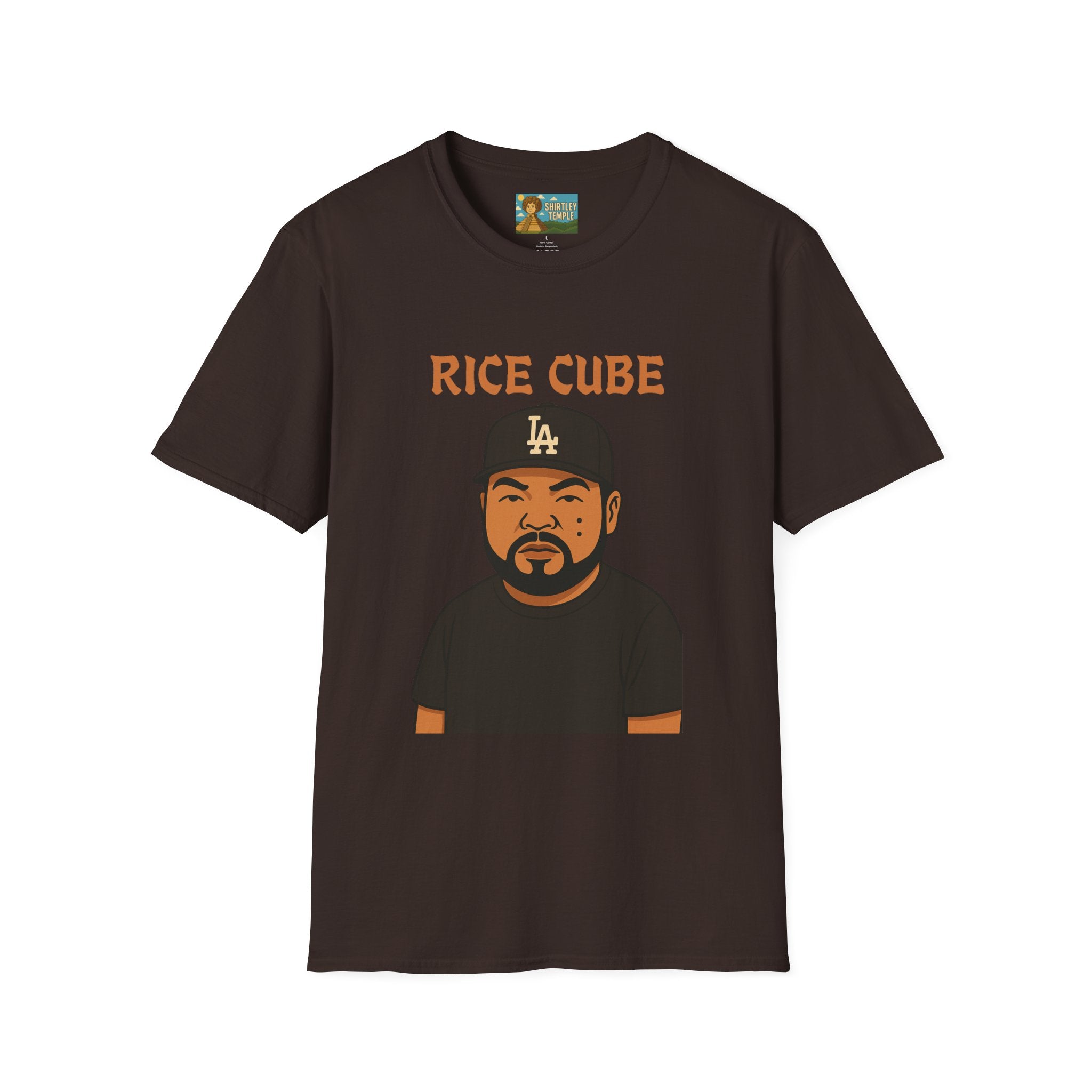 Rice Cube Funny T-Shirt, Ice Cube Asian Parody Shirt, Wordplay Tee, Hip-Hop Music Fan Gift, Unisex Softstyle Top