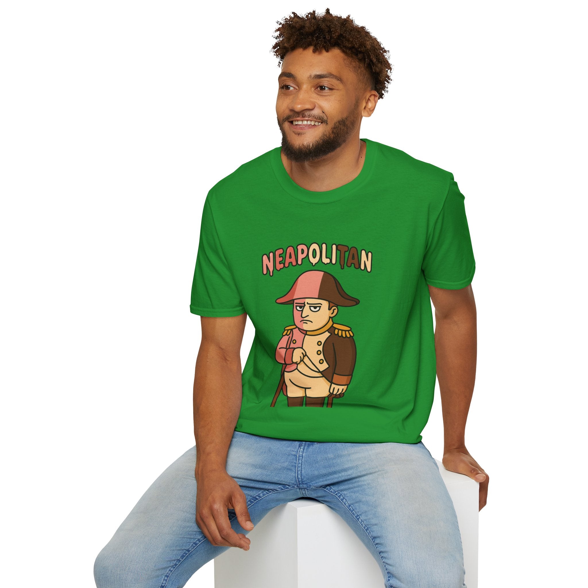 Neapolitan funny mashup shirt, Napoleon Bonaparte Ice Cream Parody Tshirt, Comedy Mashup Tee, Softstyle Unisex Top, Humorous Graphic Tee