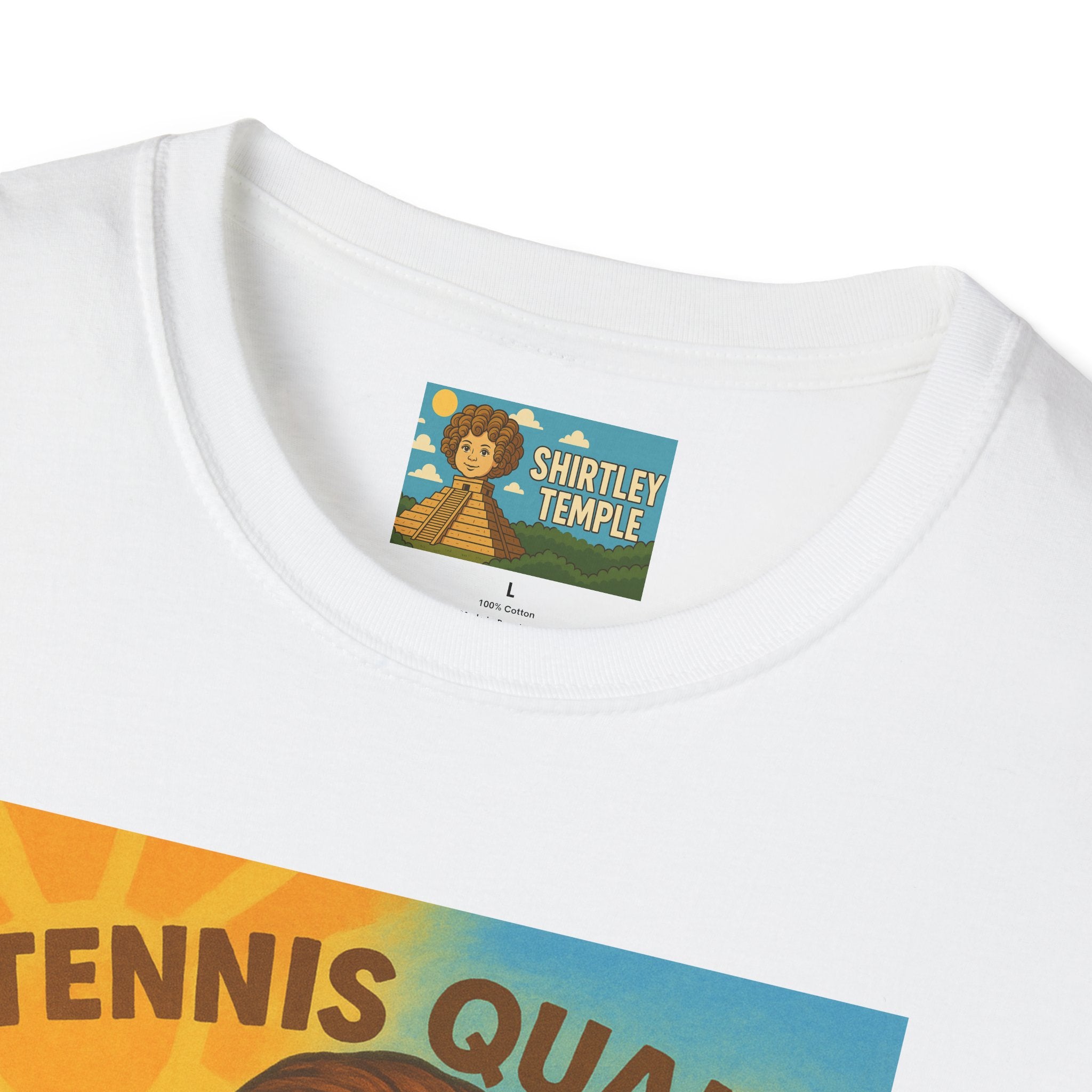 Tennis Quaid Unisex Softstyle T-Shirt, Tennis Player Actor Mashup Tee, Funny Graphic Shirt