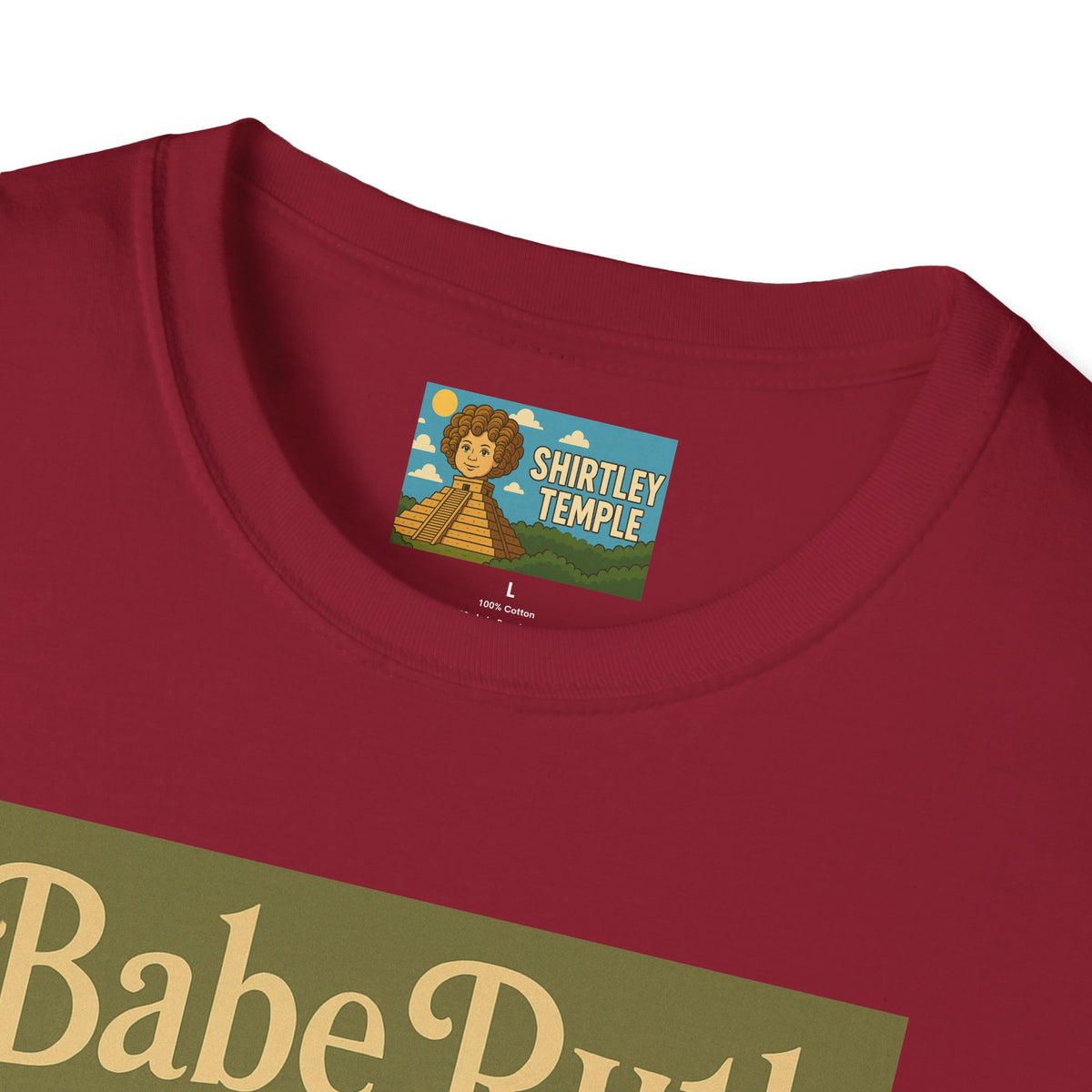 Babe Ruth funny wordplay pun baseball star remagined as a babe vintage nerd gift