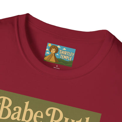 Babe Ruth funny wordplay pun baseball star remagined as a babe vintage nerd gift