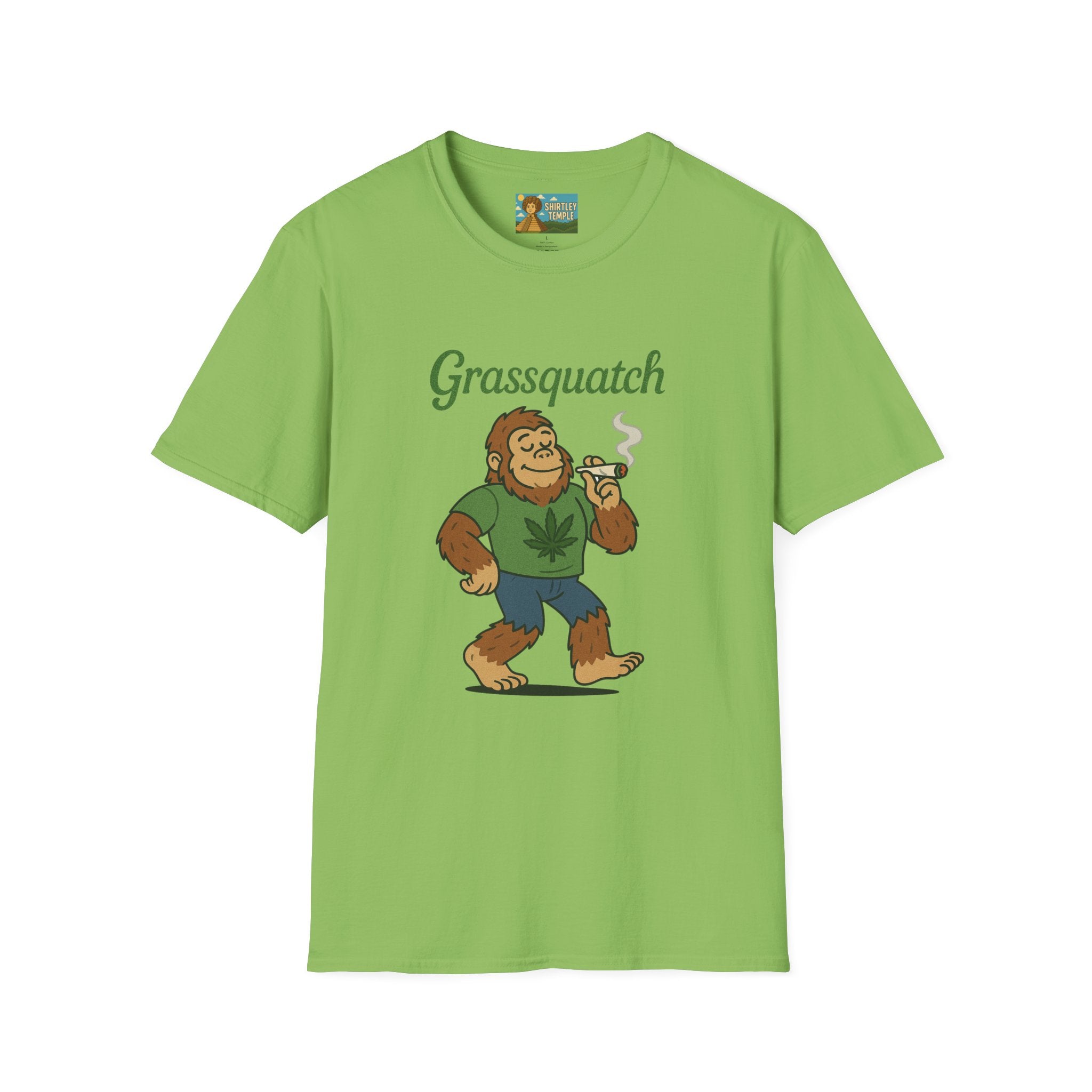 Grassquatch funny shirt mashup sasquatch and a stoner