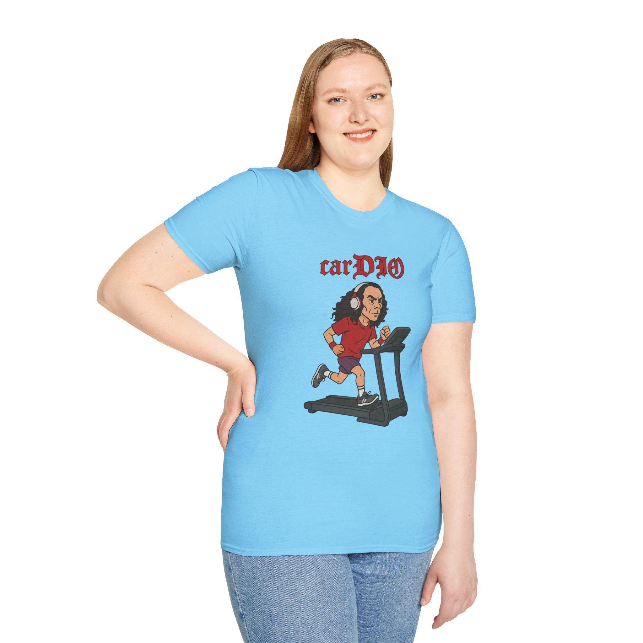 CarDIO funny Parody Unisex T-Shirt, Workout Apparel, Comedy Tribute Tee, Dio Treadmill Shirt, Gym Humor Top