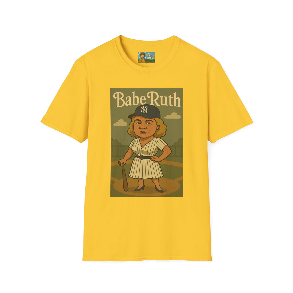 Babe Ruth funny wordplay pun baseball star remagined as a babe vintage nerd gift
