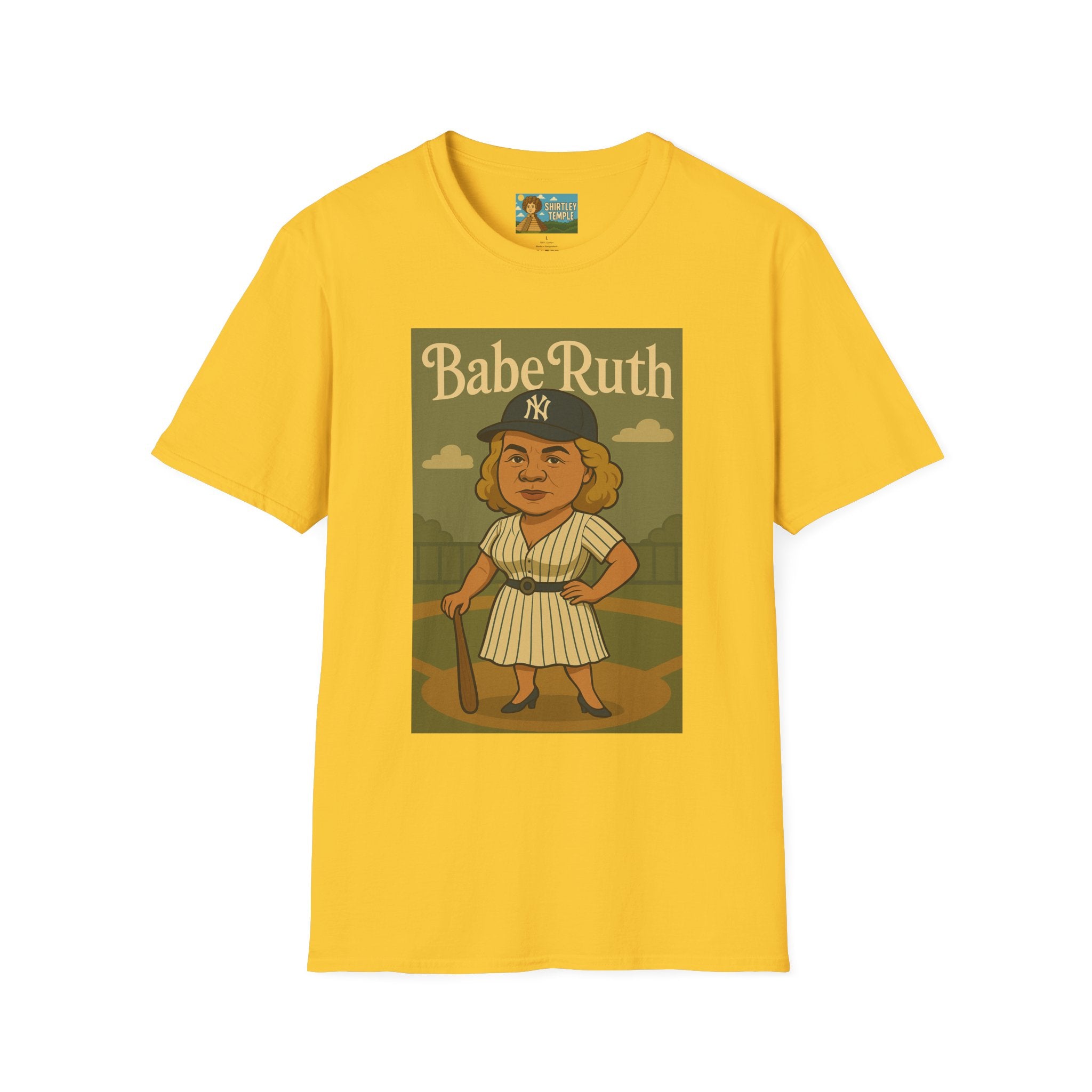 Babe Ruth funny wordplay pun baseball star remagined as a babe vintage nerd gift