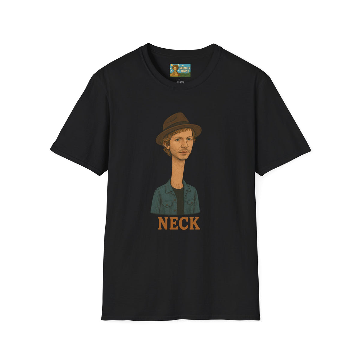 Neck Funny Long Neck Beck Tribute Unisex T-Shirt, Musician Parody Tee, Top for Comedy Fans, Neck Shirt with Wordplay, Music Lover Gift