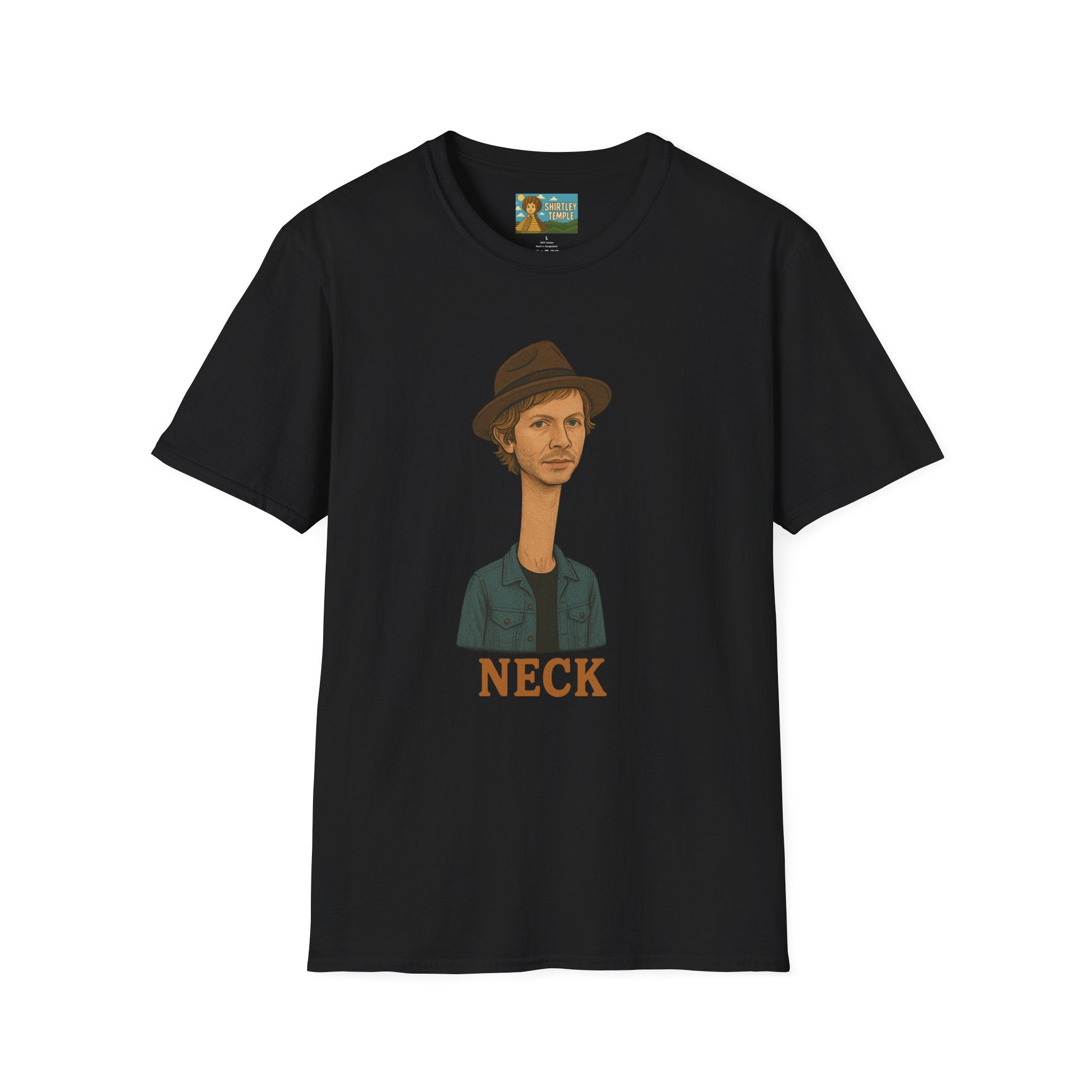 Neck Funny Long Neck Beck Tribute Unisex T-Shirt, Musician Parody Tee, Top for Comedy Fans, Neck Shirt with Wordplay, Music Lover Gift