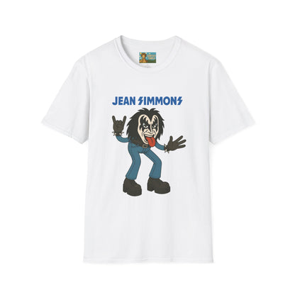 Jean Simmons Funny Shirt Mashup Tribute Parody Pun Rockstar Softstyle T-Shirt, Unisex Tee, Graphic Tee, Music Lover Gift, Jeans Lover Shirt,