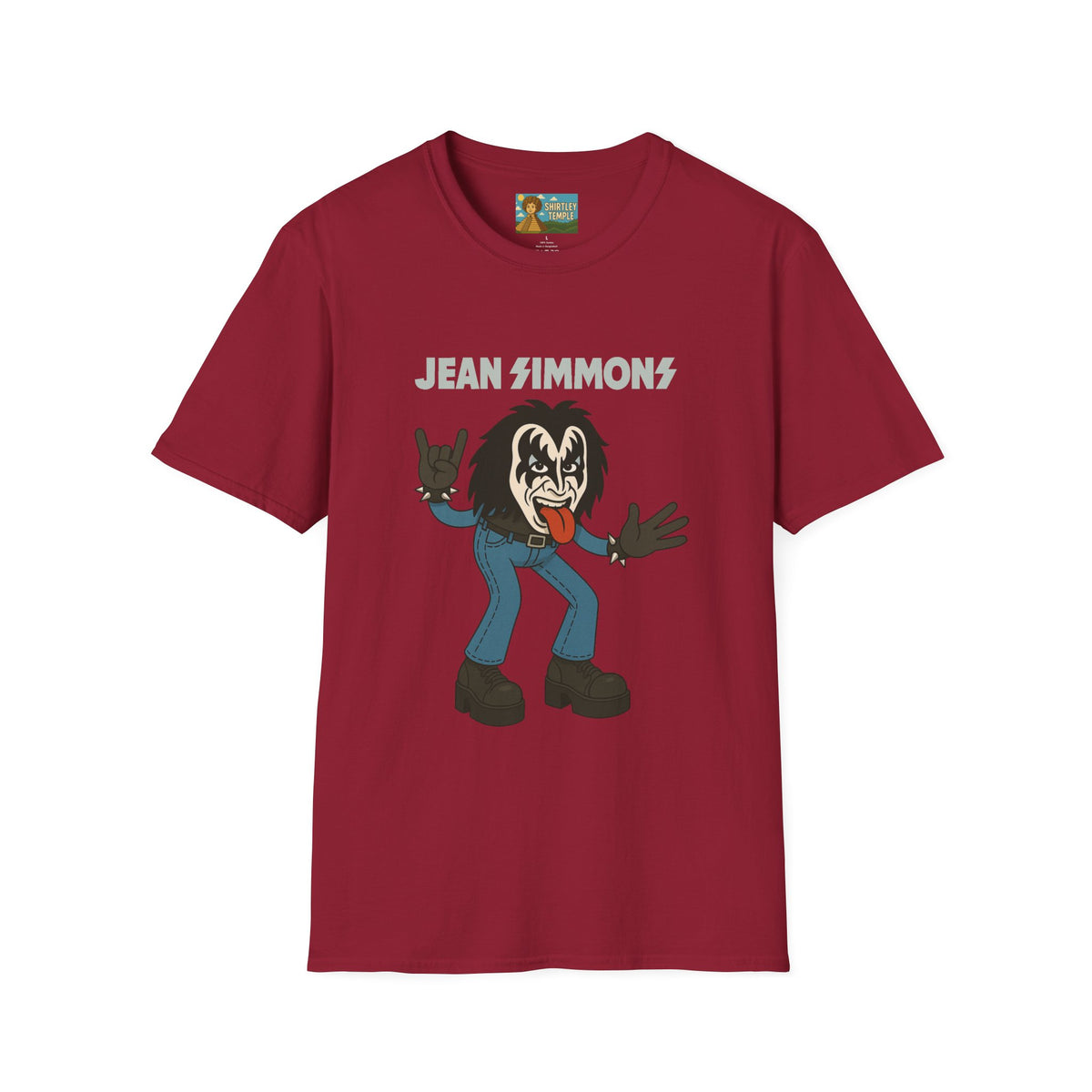 Jean Simmons Funny Shirt Mashup Tribute Parody Pun Rockstar Softstyle T-Shirt, Unisex Tee, Graphic Tee, Music Lover Gift, Jeans Lover Shirt,