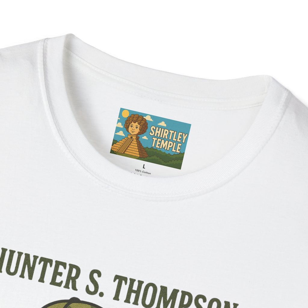 Hunter S Thompson Funny Shirt, Parody Apparel, Comedy Tribute Mashup Pun Unisex Softstyle T-Shirt