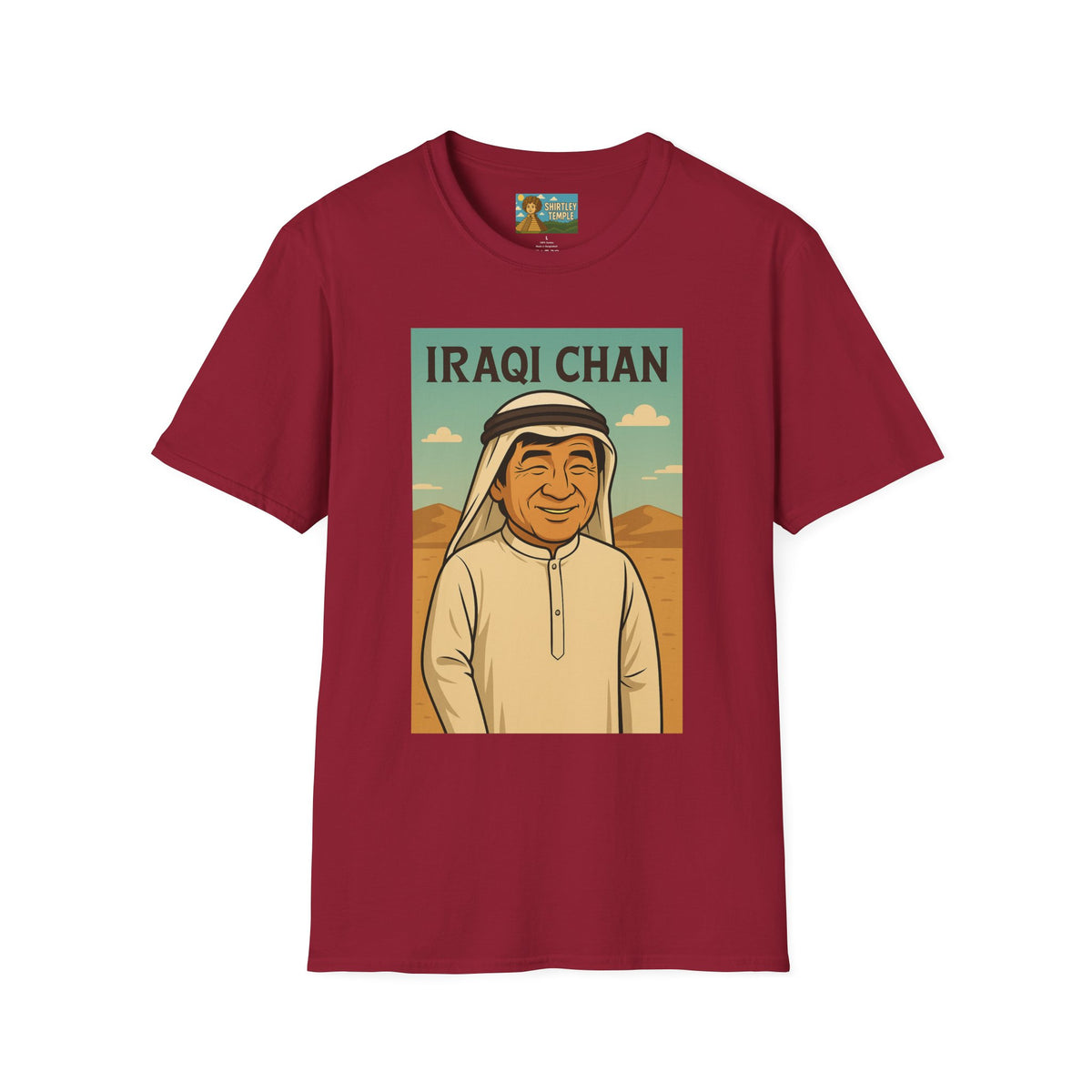 Iraqi Chan Unisex T-Shirt, Funny Jackie Chan Parody Apparel, Comedy Tribute Tee, Mashup Shirt