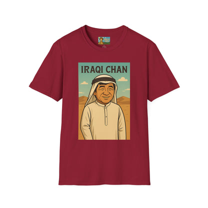 Iraqi Chan Unisex T-Shirt, Funny Jackie Chan Parody Apparel, Comedy Tribute Tee, Mashup Shirt