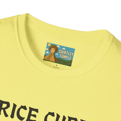 Rice Cube Funny T-Shirt, Ice Cube Asian Parody Shirt, Wordplay Tee, Hip-Hop Music Fan Gift, Unisex Softstyle Top