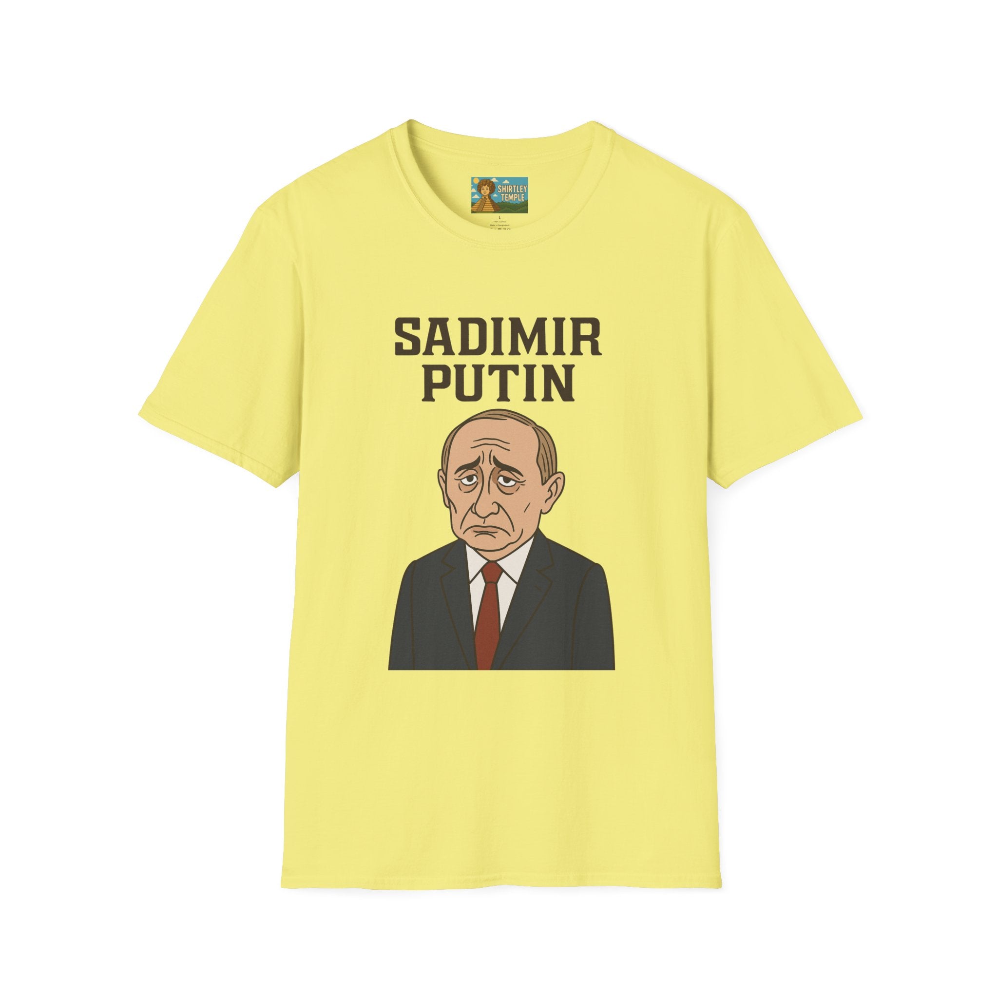 Sadimir Putin Funny T-Shirt, Vladimir Putin Parody Tee, Sad Person Comedy Shirt, Wordplay Humor Top
