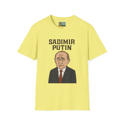 Sadimir Putin Funny T-Shirt, Vladimir Putin Parody Tee, Sad Person Comedy Shirt, Wordplay Humor Top
