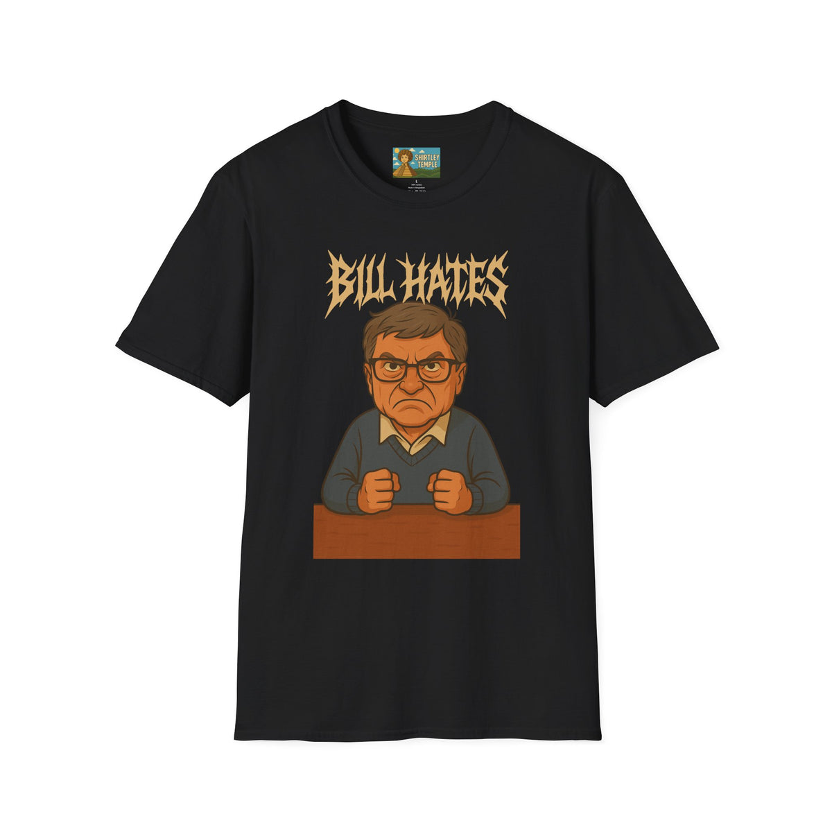 Bill Hates funny shirt parody apparel comedy tribute bill gates as a hateful person