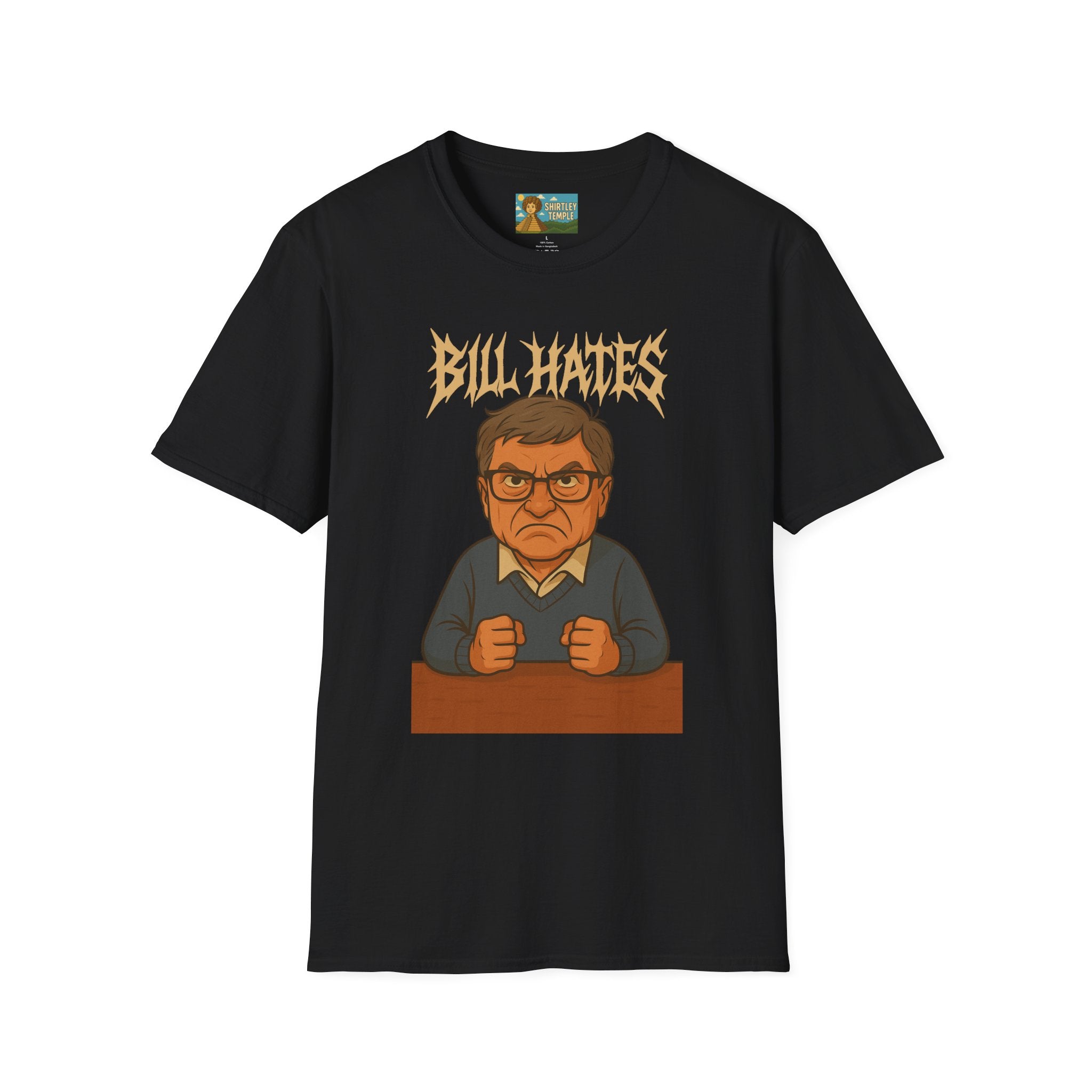 Bill Hates funny shirt parody apparel comedy tribute bill gates as a hateful person
