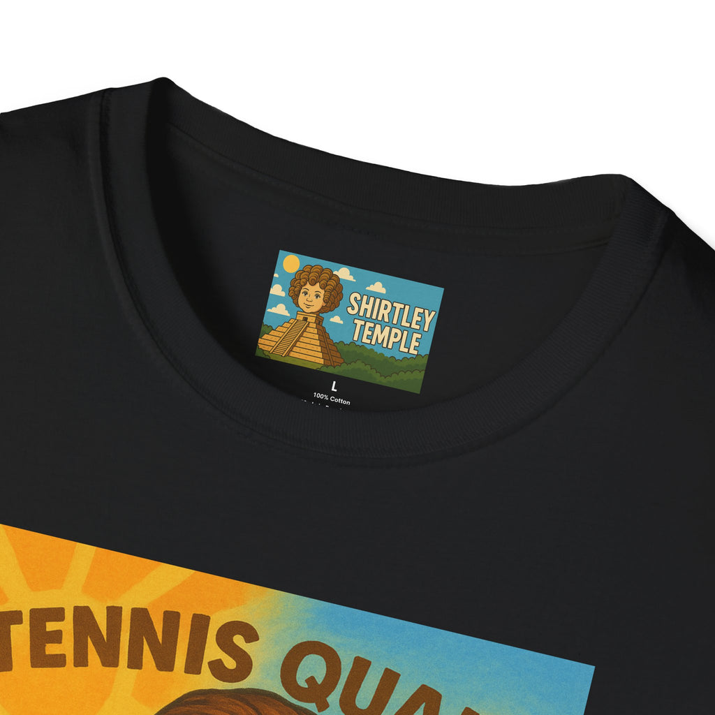 Tennis Quaid Unisex Softstyle T-Shirt, Tennis Player Actor Mashup Tee, Funny Graphic Shirt
