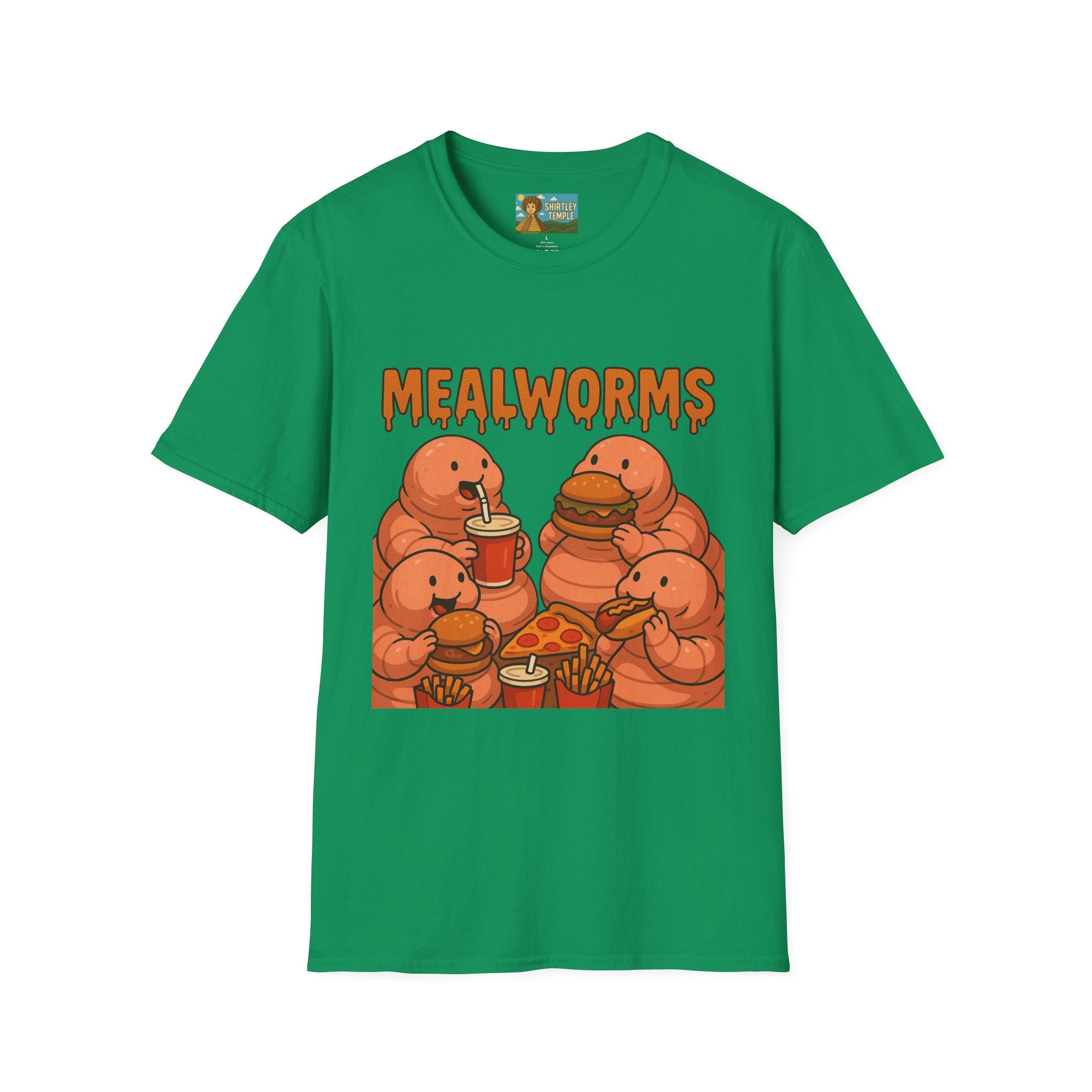Mealworms Funny Shirt, Fat Earthworms Parody Tee, Wordplay Pun, Comedy Gift Apparel, Meal Lovers, Worm Fans, Hilarious