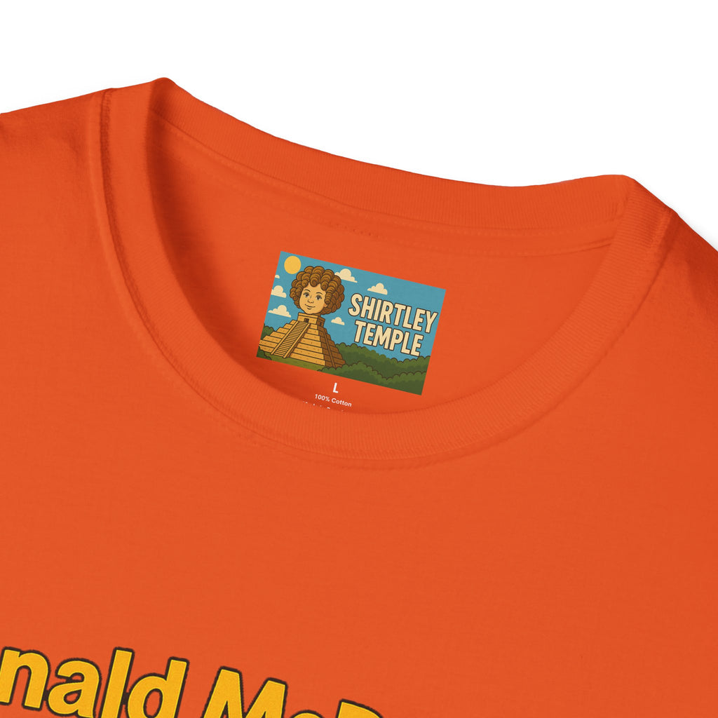 Donald McDonald Mashup T-Shirt, Trump Parody Tee, Funny Fast Food Shirt, Unisex Softstyle Top, Political Humor Gift