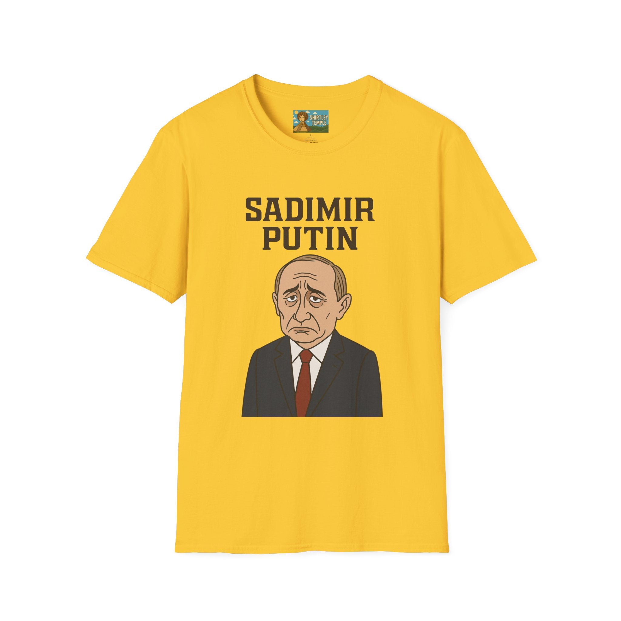 Sadimir Putin Funny T-Shirt, Vladimir Putin Parody Tee, Sad Person Comedy Shirt, Wordplay Humor Top