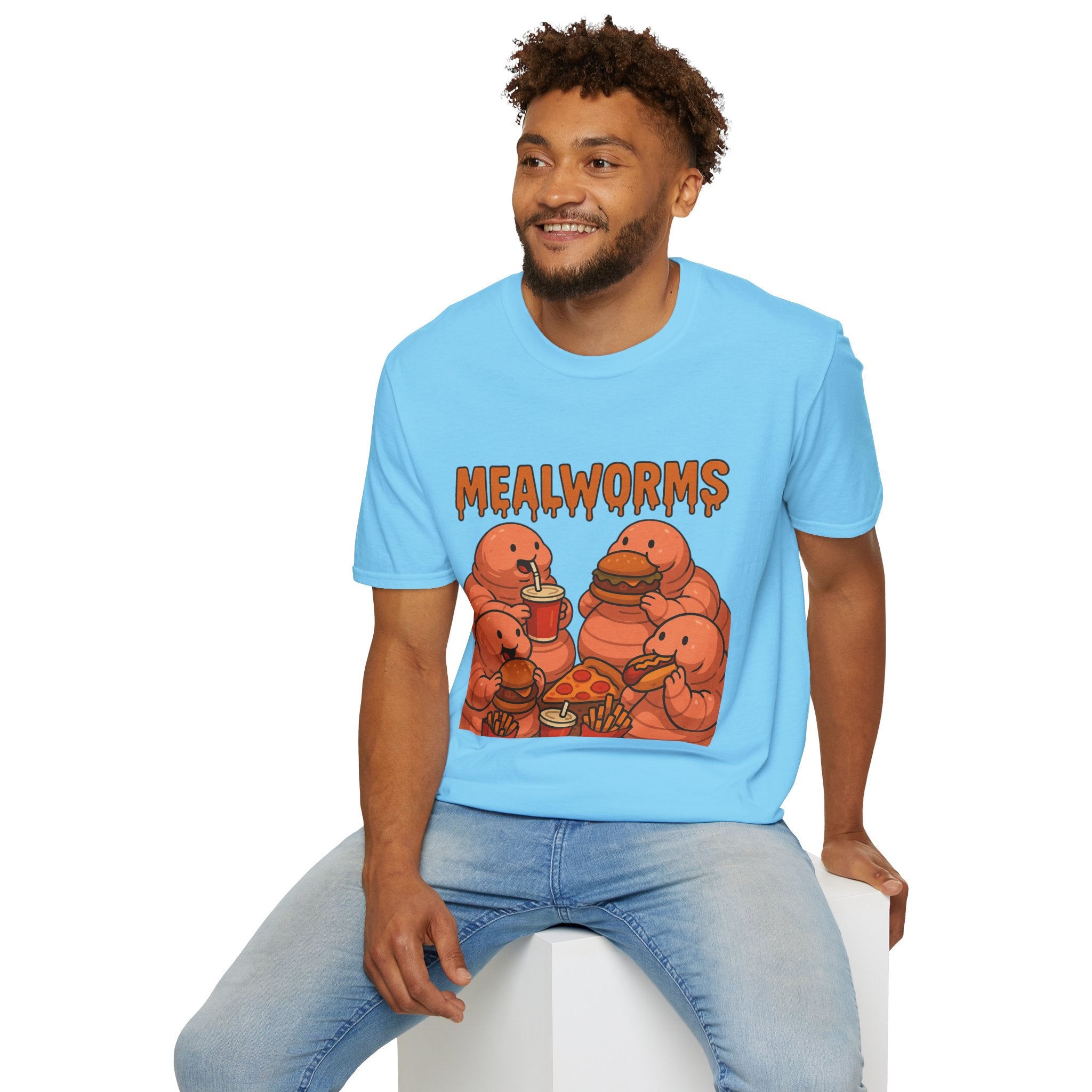 Mealworms Funny Shirt, Fat Earthworms Parody Tee, Wordplay Pun, Comedy Gift Apparel, Meal Lovers, Worm Fans, Hilarious