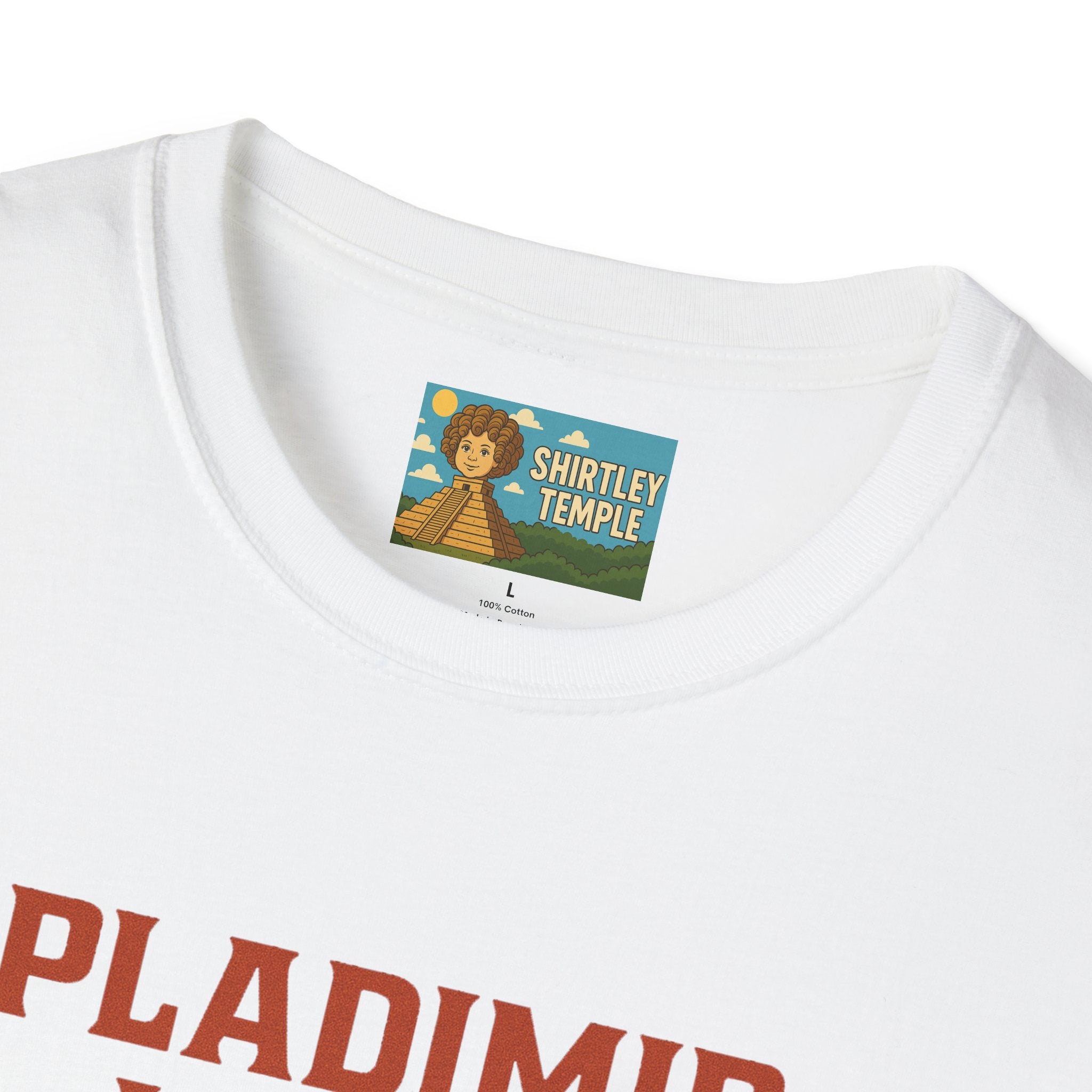 Pladimir Vutin T-Shirt, Funny Putin Parody Shirt, Plaid Person Pun Tee, Comedy Putin Plaid Top, Vladimir Putin Plaid Wordplay Apparel
