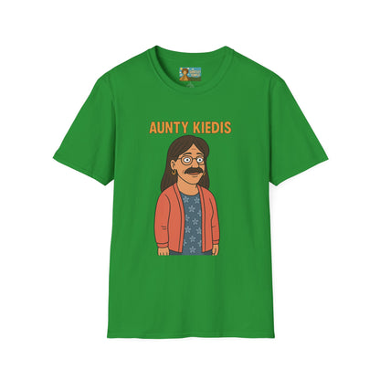 Aunty Kiedis funny wordplay Anthony Kiedis from Red Hot Chili Peppers reimagined as someone's beloved aunt.